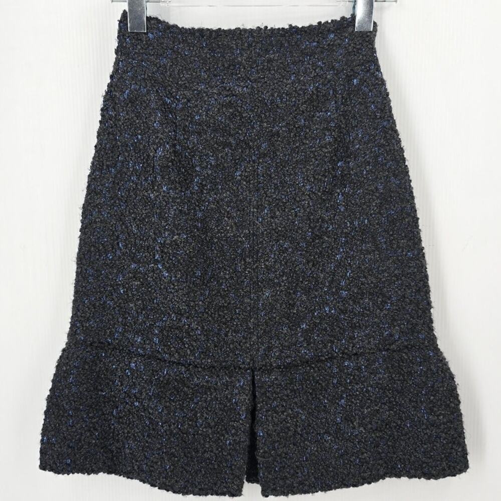 Emanuel Ungaro Metallic Bouclé Flared Mini Knee Length Skirt Italy Size 36